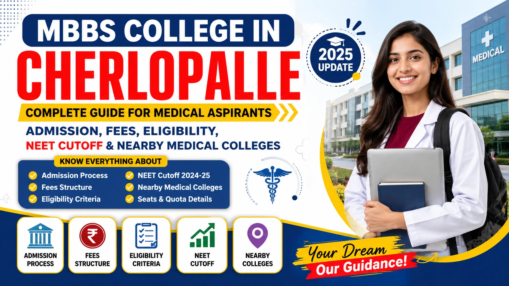 MBBS College in Cherlopalle: Admission, Fees, Eligibility, NEET Cutoff & Nearby Medical Colleges
