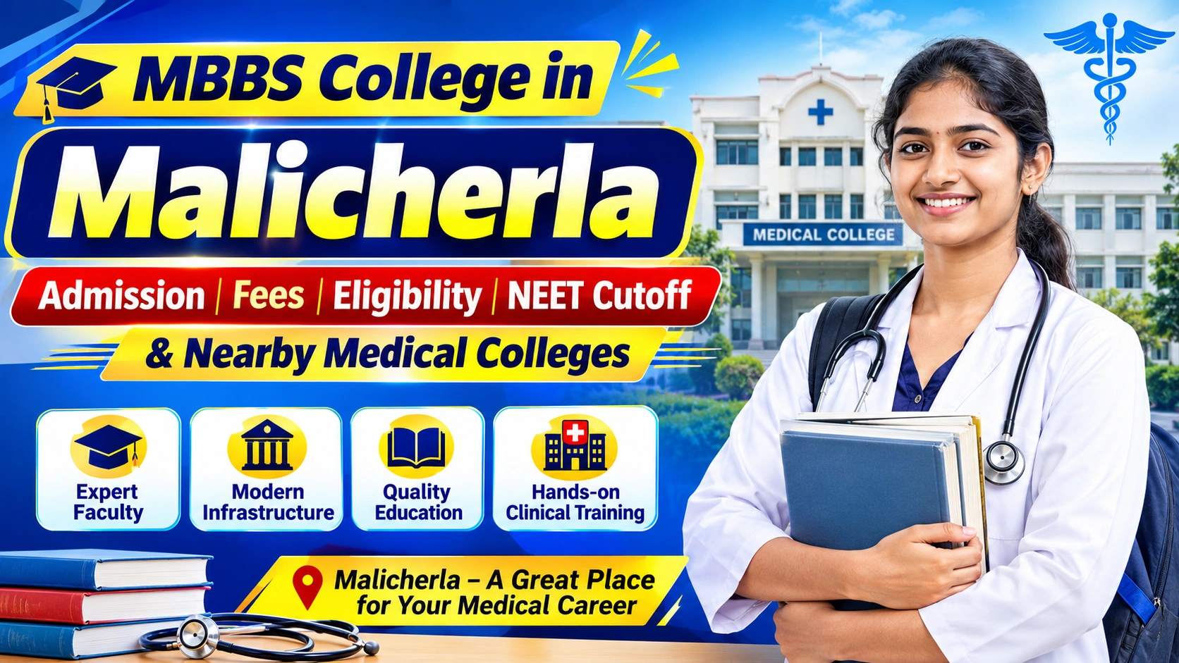 MBBS College in Malicherla: Admission, Fees, Eligibility, NEET Cutoff & Nearby Medical Colleges