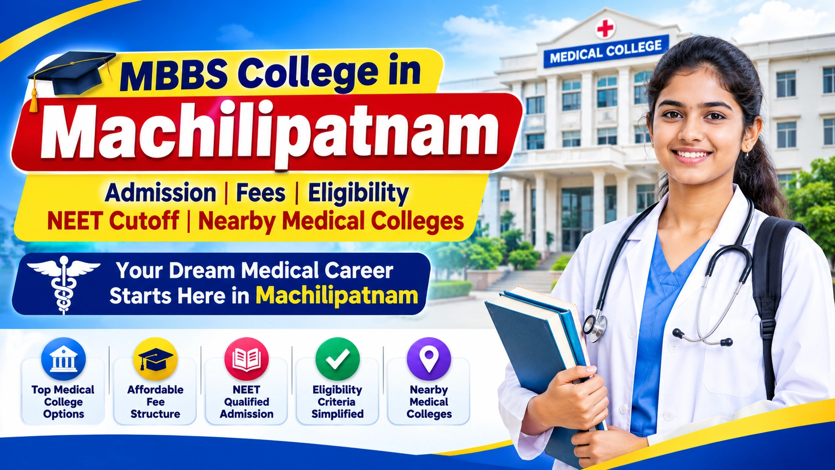 MBBS College in Machilipatnam: Admission, Fees, Eligibility, NEET Cutoff & Nearby Medical Colleges