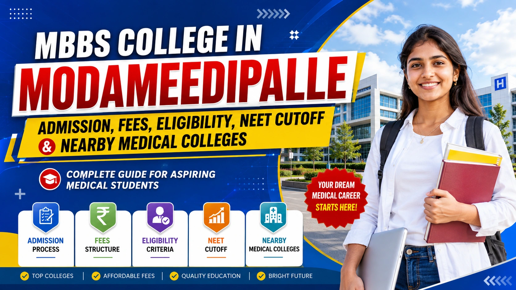 MBBS College in Modameedipalle: Admission, Fees, Eligibility, NEET Cutoff & Nearby Medical Colleges
