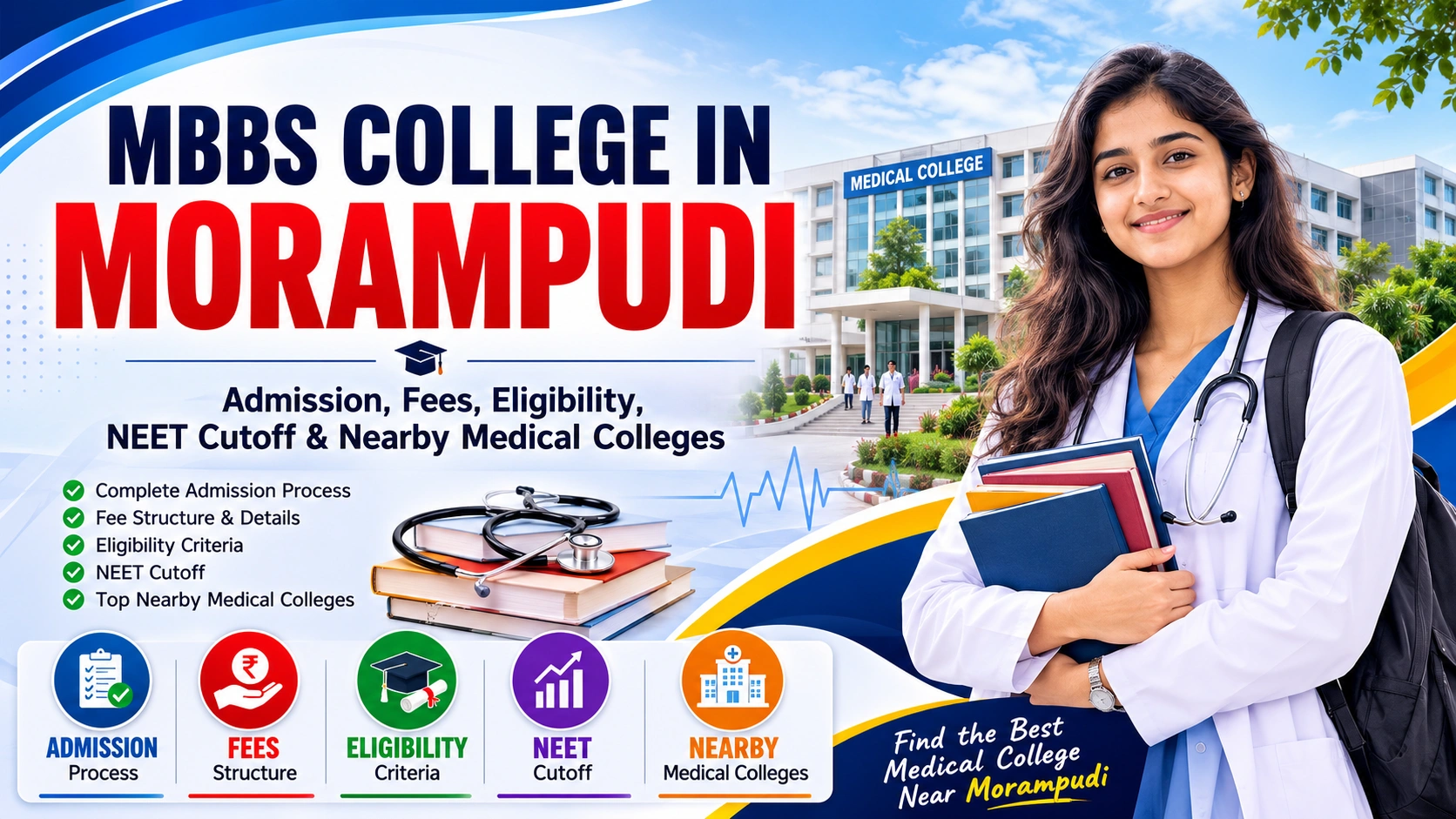 MBBS College in Morampudi: Admission, Fees, Eligibility, NEET Cutoff & Nearby Medical Colleges