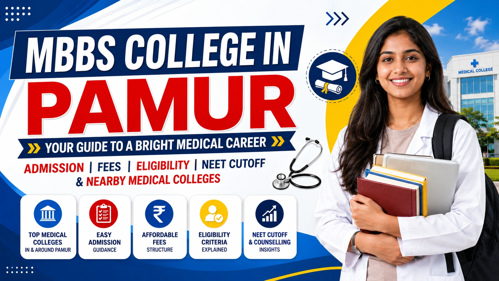 MBBS College in Pamur: Admission, Fees, Eligibility, NEET Cutoff & Nearby Medical Colleges
