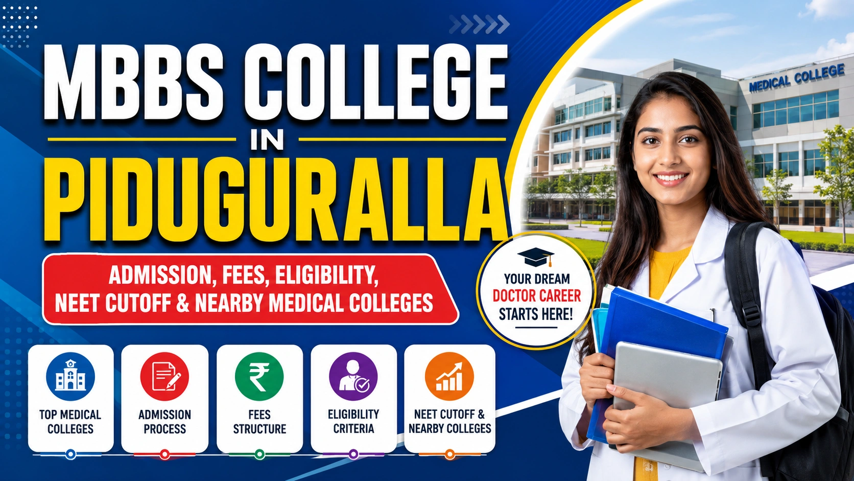 MBBS College in Piduguralla: Admission, Fees, Eligibility, NEET Cutoff & Nearby Medical Colleges