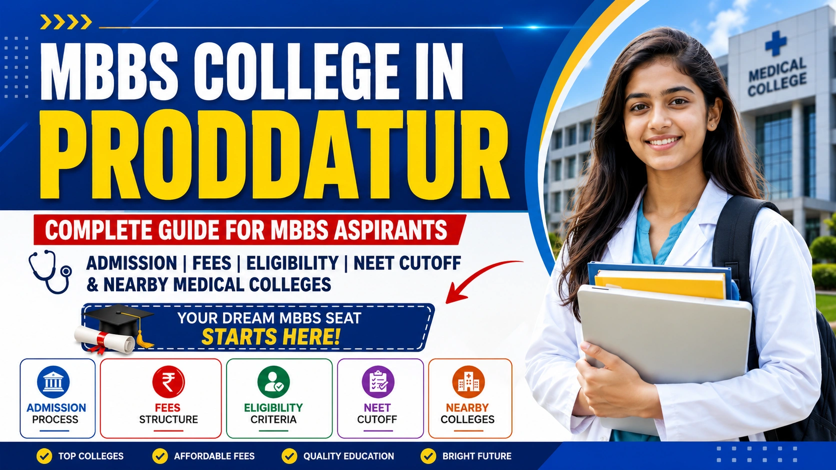 MBBS College in Proddatur: Admission, Fees, Eligibility, NEET Cutoff & Nearby Medical Colleges