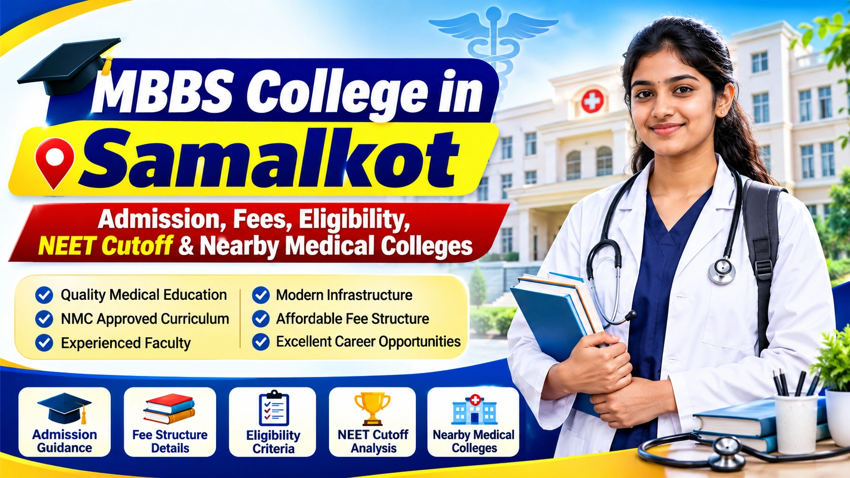 MBBS College in Samalkot: Admission, Fees, Eligibility, NEET Cutoff & Nearby Medical Colleges