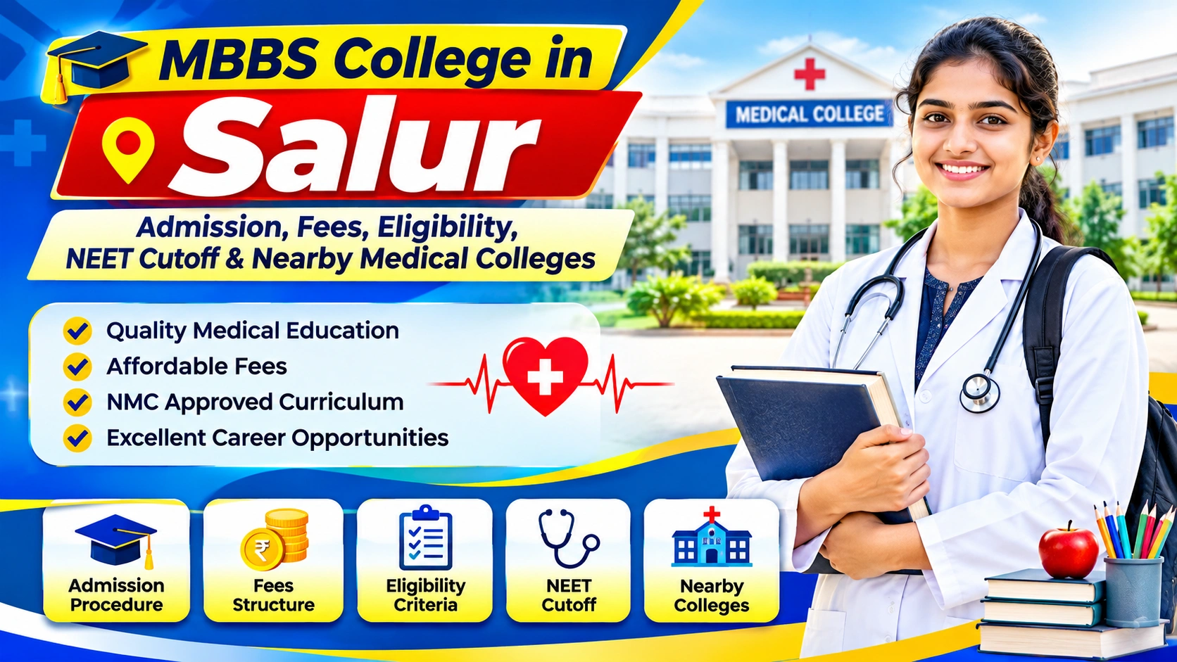 MBBS College in Salur: Admission, Fees, Eligibility, NEET Cutoff & Nearby Medical Colleges