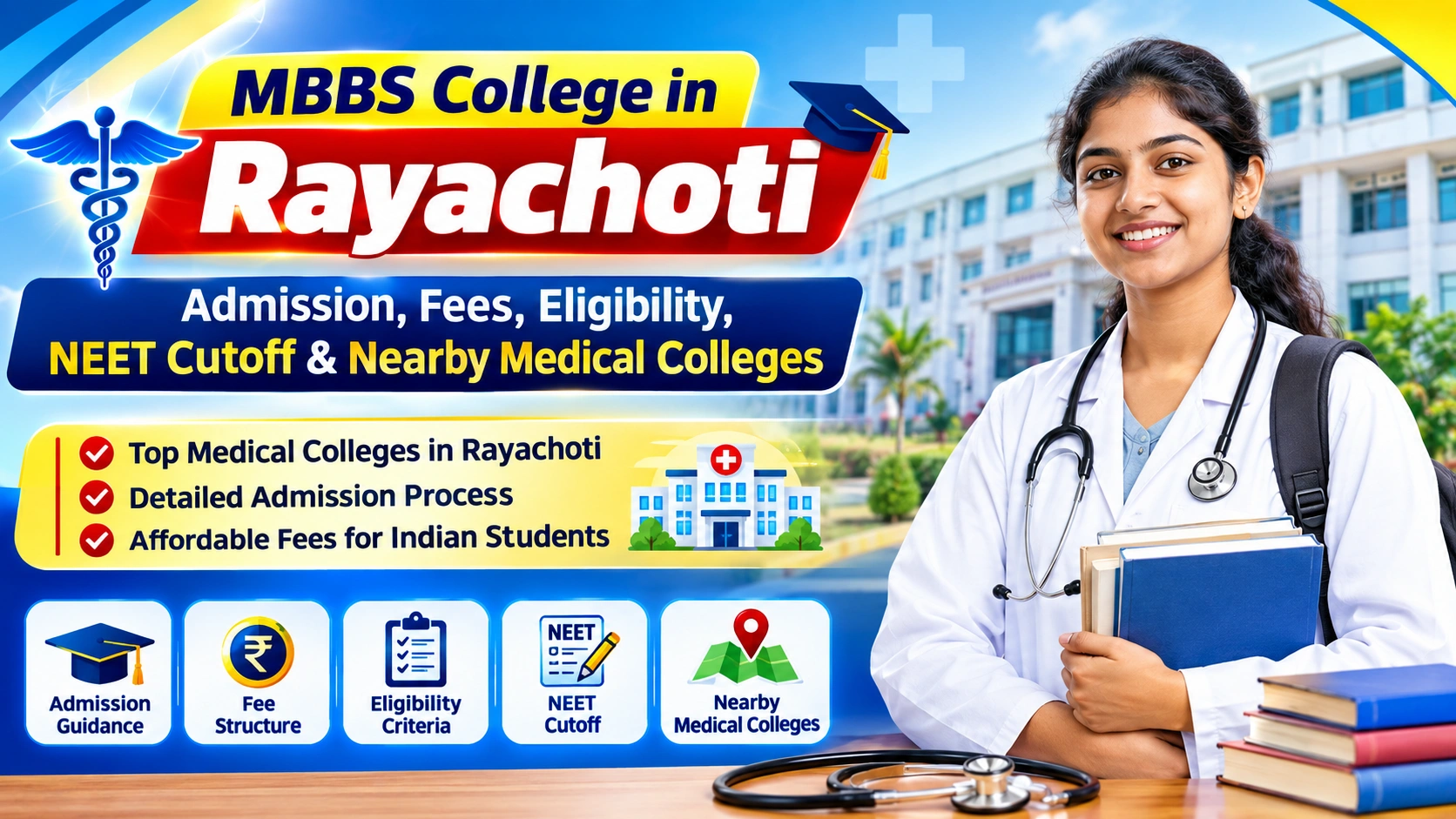 MBBS College in Rayachoti: Admission, Fees, Eligibility, NEET Cutoff & Nearby Medical Colleges