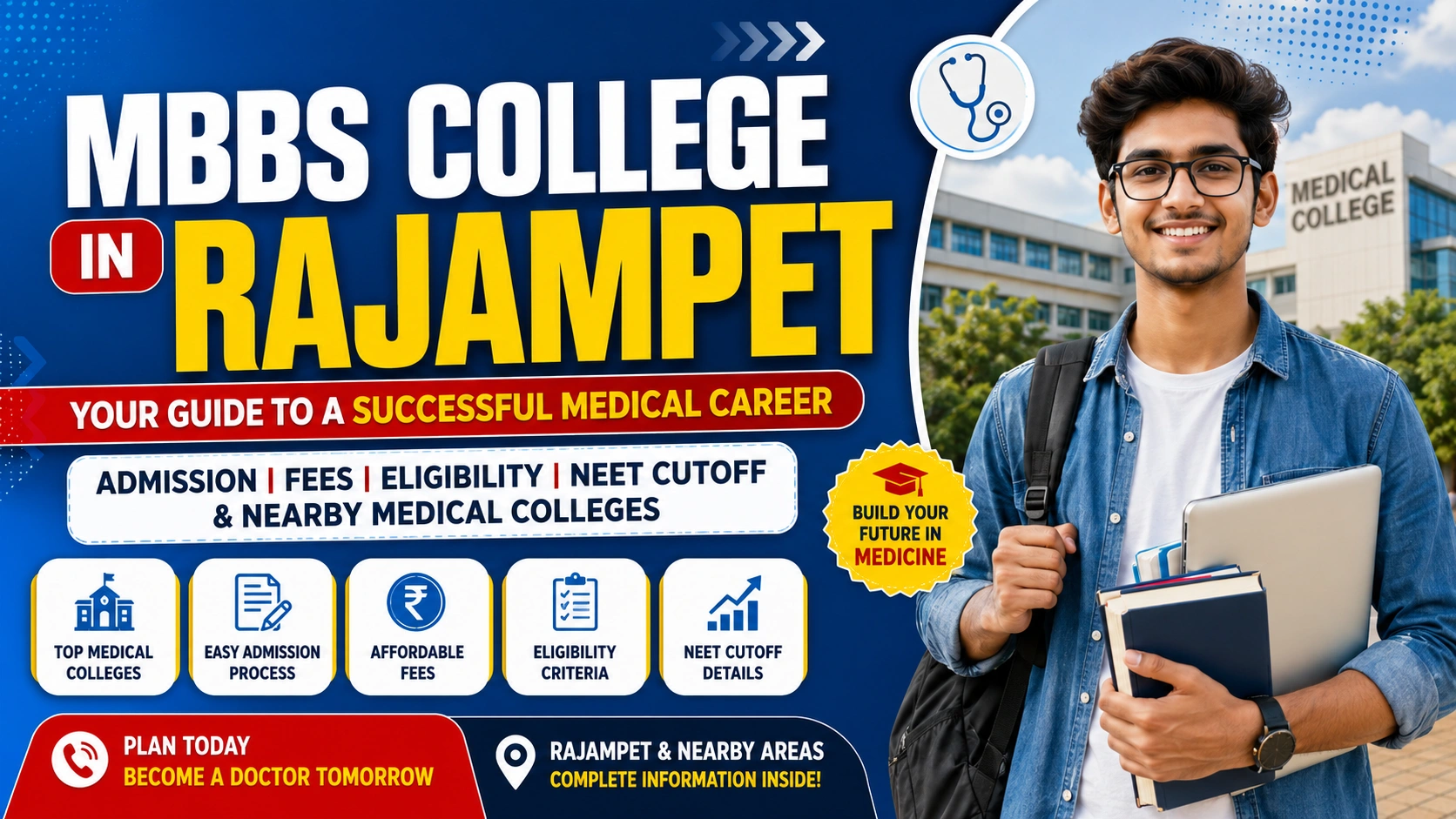 MBBS College in Rajampet: Admission, Fees, Eligibility, NEET Cutoff & Nearby Medical Colleges