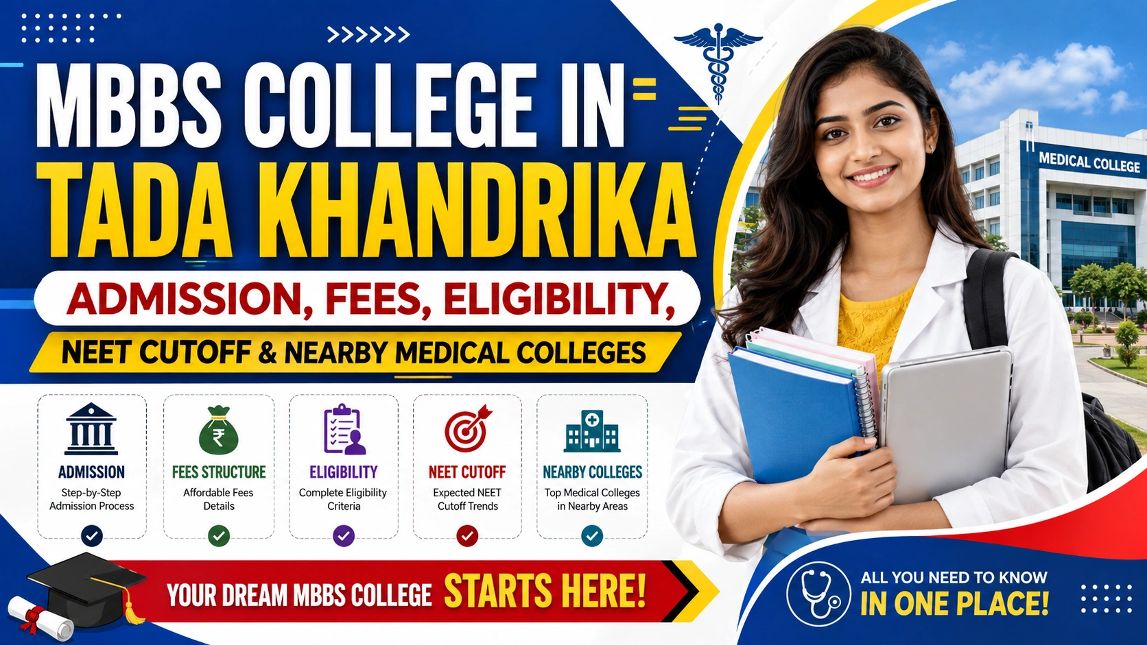 MBBS College in Tada Khandrika: Admission, Fees, Eligibility, NEET Cutoff & Nearby Medical Colleges