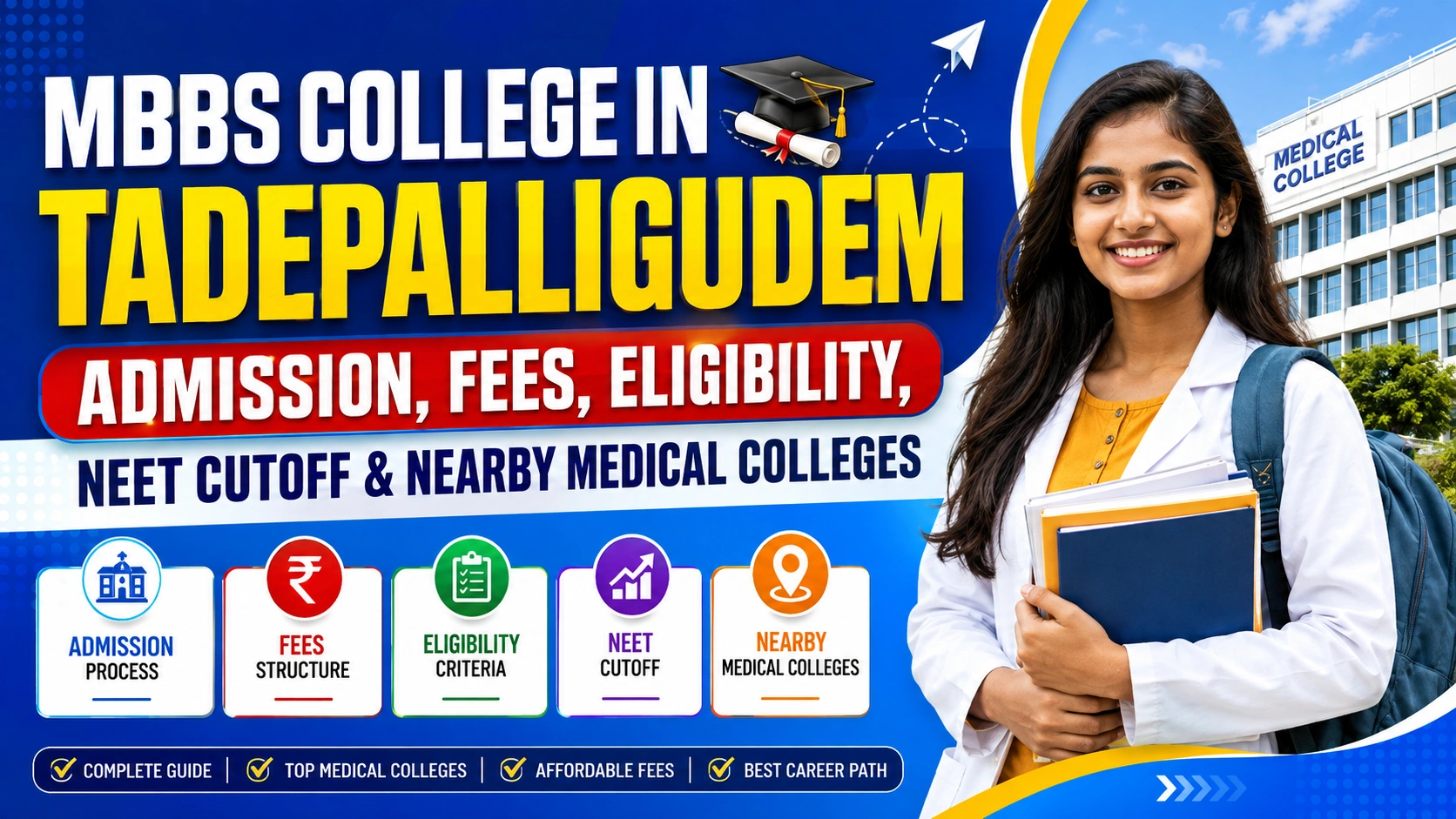 MBBS College in Tadepalligudem: Admission, Fees, Eligibility, NEET Cutoff & Nearby Medical Colleges